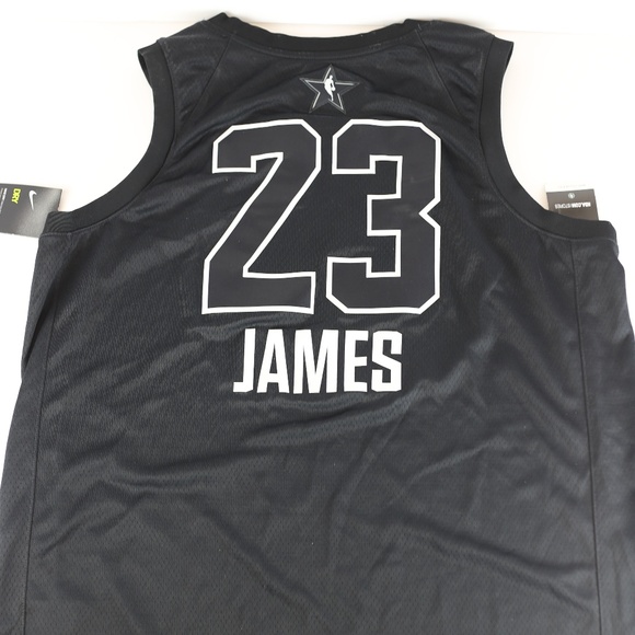 Nike Lebron James Kia All Star Black Basketball Jersey Cavs Lakers NBA - Picture 5 of 8
